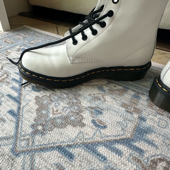 Dr Martens Leather Virginia Combat Boots Size 8 - Picture 3 of 7